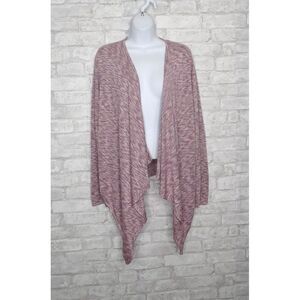 Torrid Pink Cardigan‎ Sweater Knit Space-Dye Drape Open Front Size 2 2X New